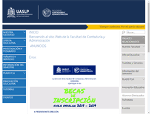Tablet Screenshot of fca.uaslp.mx